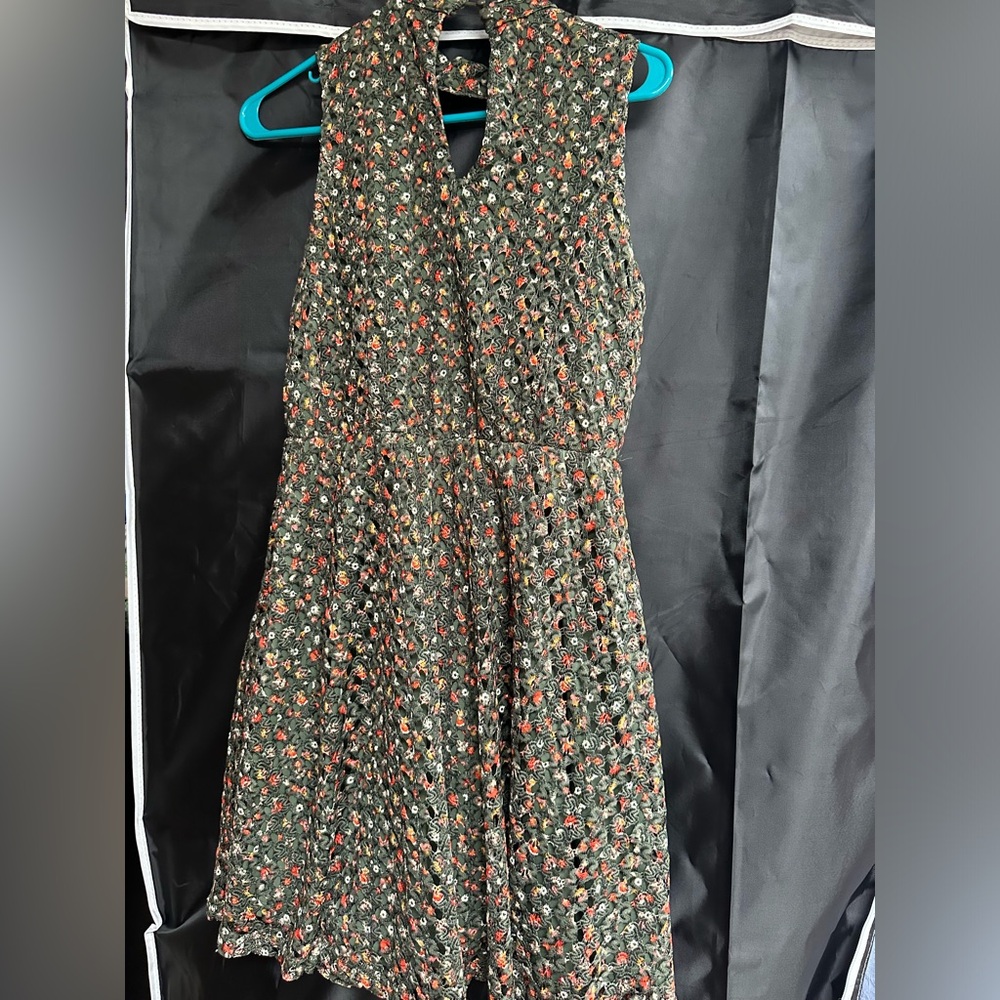 Green floral dress